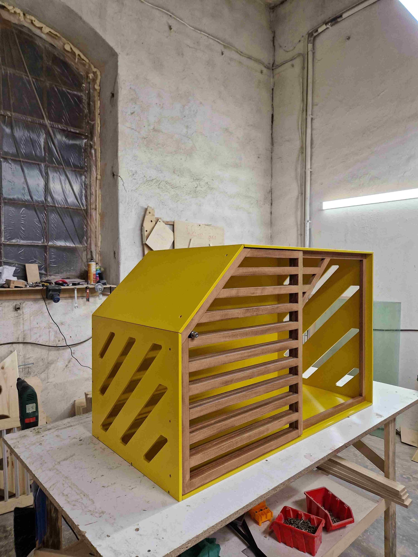 Vibrant Yellow Dog House - Cozy Home for Your Furry Friend