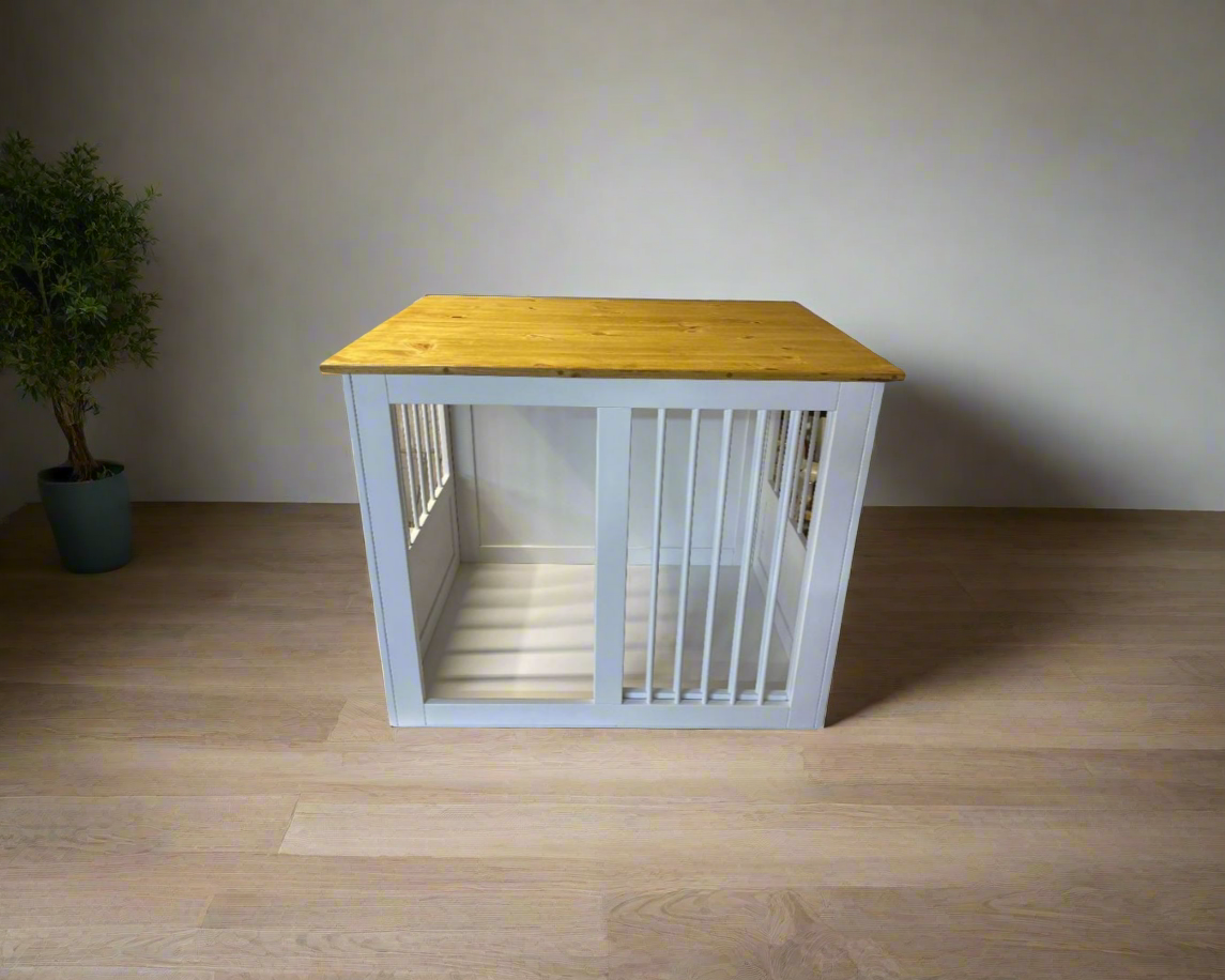 Beautiful dog crate with table 2 in 1
