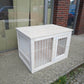 Durable Dog Crate for Strong Breeds - Natural Pine Wood and Metal Construction