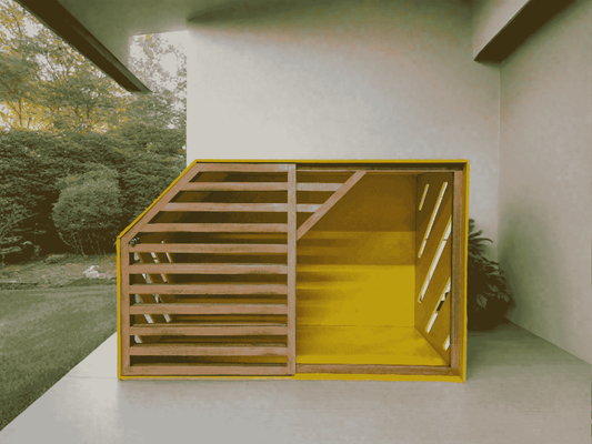 Vibrant Yellow Dog House - Cozy Home for Your Furry Friend