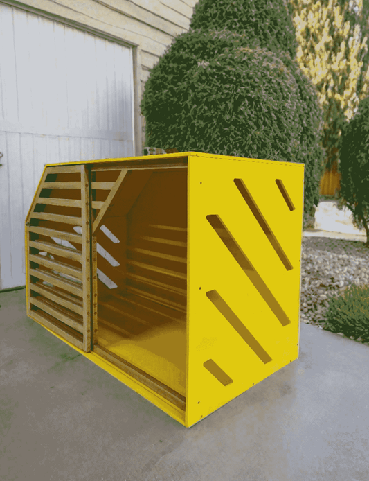 Vibrant Yellow Dog House - Cozy Home for Your Furry Friend