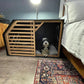 Amazing Black Dog House with Slide Door - Comfortable Pet Shelter