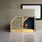 Amazing Black Dog House with Slide Door - Comfortable Pet Shelter