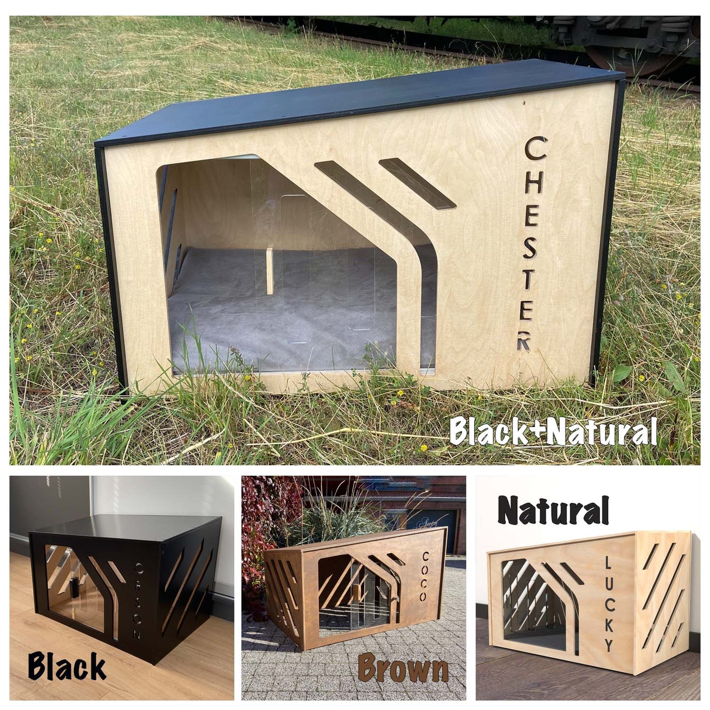 Unique Dog Kennel: Stylish & Comfortable Design. With the possibility of adding a name of your Pet