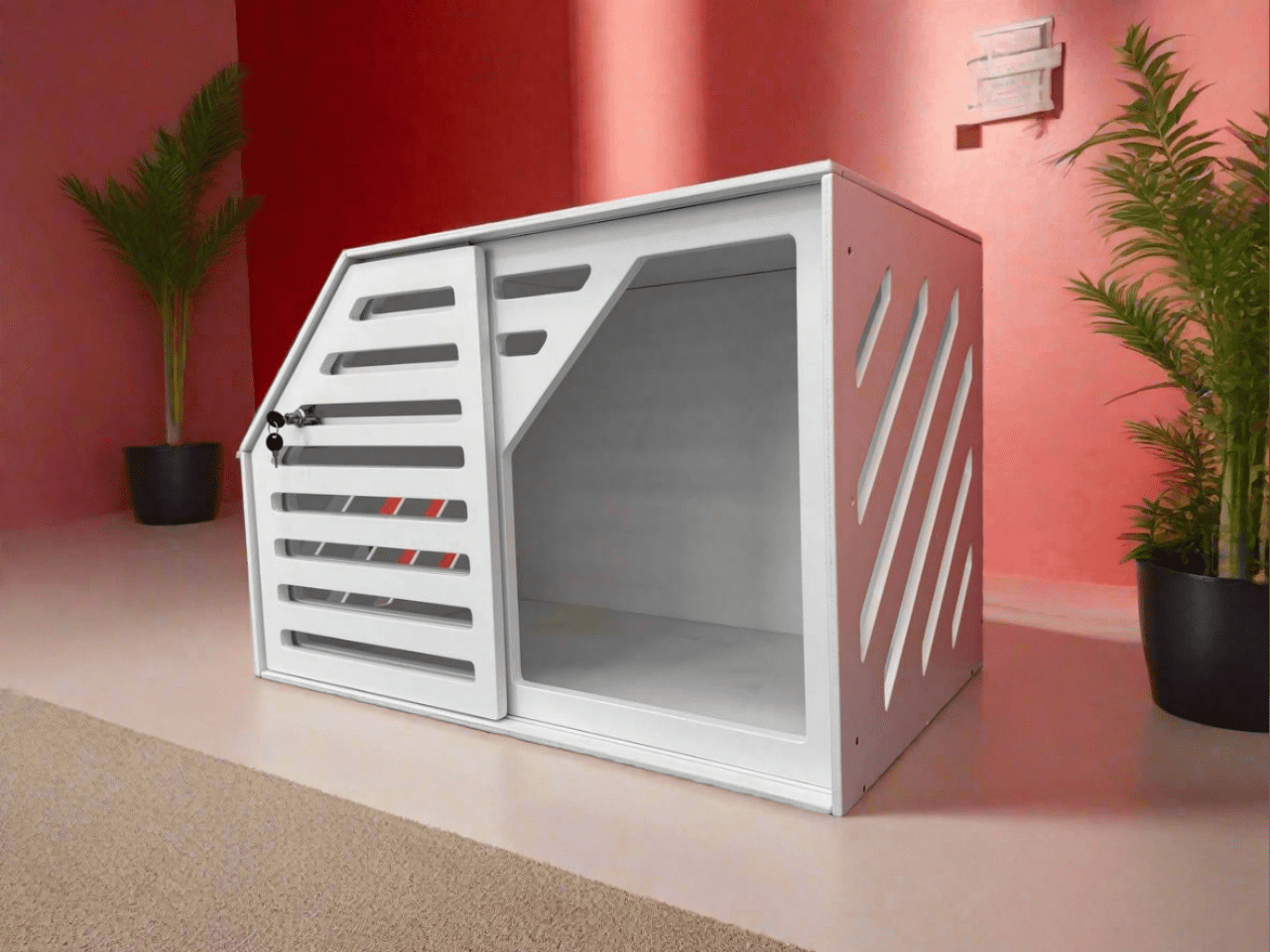 White Dog Crate Furniture - Elegant and Functional Pet Storage Solution