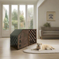 Handcrafted Personalized Dog Crate in Wooden Design