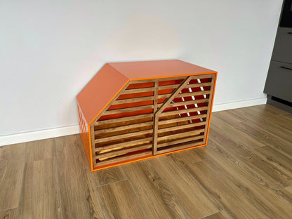 Stylish Bright Orange Dog House - Comfortable Home for Feeling Safe