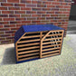 Luxurious Blue Dog House with Slide Door - Ultimate Comfort for Your Pet