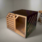 Custom Designed Indoor Outdoor Dog Crate natural+black