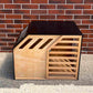 Custom Designed Indoor Outdoor Dog Crate natural+black