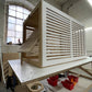 Luxurious and Functional: Fancy Dog Cage with Cozy Side Garage Door