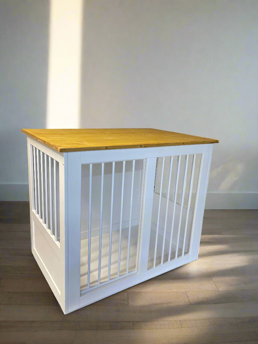 Beautiful dog crate with table 2 in 1