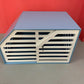 Blue + White Dog Crate Furniture - Elegant and Functional Pet Storage Solution