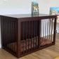 Modern dog crate furniture Moxie Brown+Black