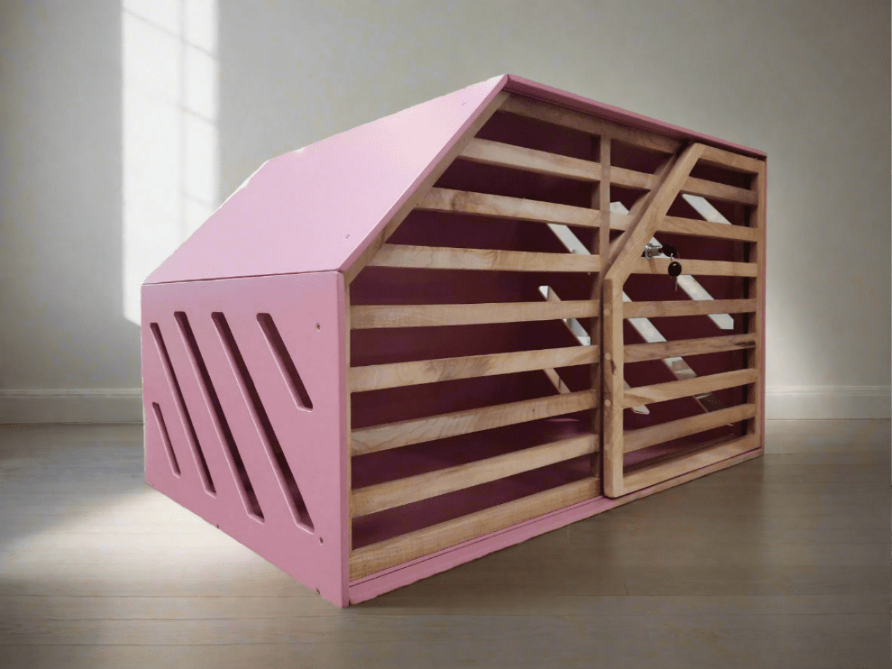 Handcrafted Pink Dog House for a Comfortable and Charming Pet Haven