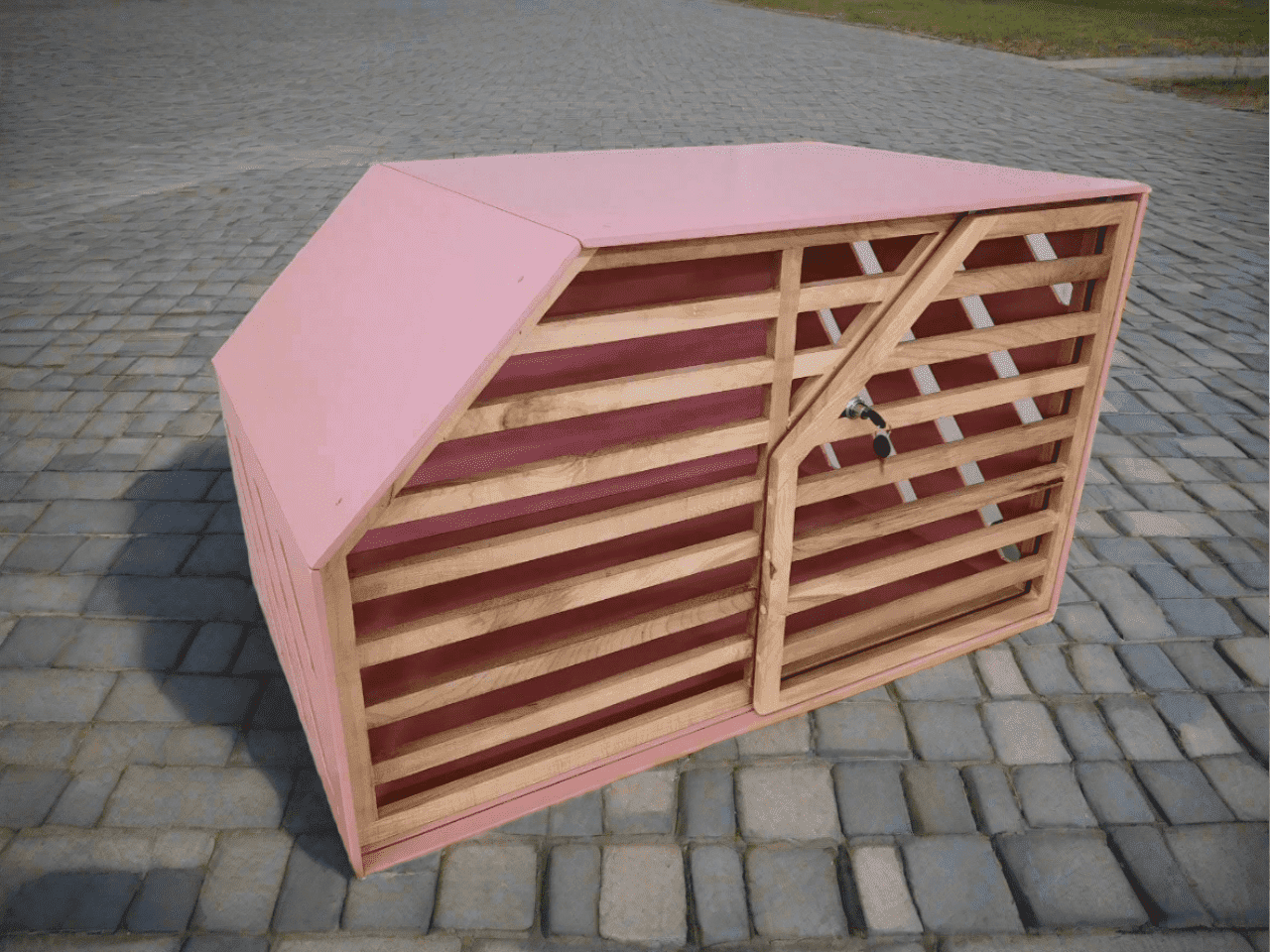 Handcrafted Pink Dog House for a Comfortable and Charming Pet Haven