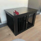 Stylish Black Pet Crate with Sliding Door - Amazingly Comfortable