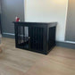 Stylish Black Pet Crate with Sliding Door - Amazingly Comfortable