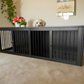 Stylish Dual Dog Kennel - Durable Wood Crate for Two Pets