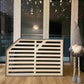 Contemporary Grey Dog Crate - Stylish Wooden Pet Home