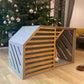 Luxurious Blue Dog House with Slide Door - Ultimate Comfort for Your Pet