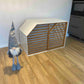 White Safe Haven for Dogs - Cozy Wooden Dog House