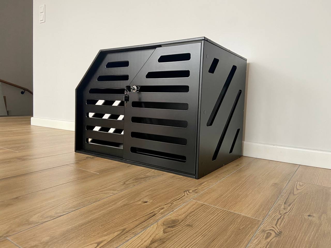 Black Modern Wooden Dog Crate - Unique Pet Furniture