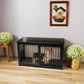 Handmade Black Dog Crate Furniture: Elegant Design, Comfortable and Safe Haven