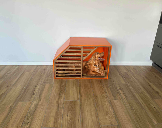 Stylish Bright Orange Dog House - Comfortable Home for Feeling Safe