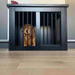 Stylish Black Pet Crate with Sliding Door - Amazingly Comfortable