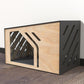 Copy of Dog kennel with plexiglass sliding door, house for dogs from small to large breeds, with your pet's name - WoW WooD