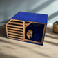 Luxurious Blue Dog House with Slide Door - Ultimate Comfort for Your Pet