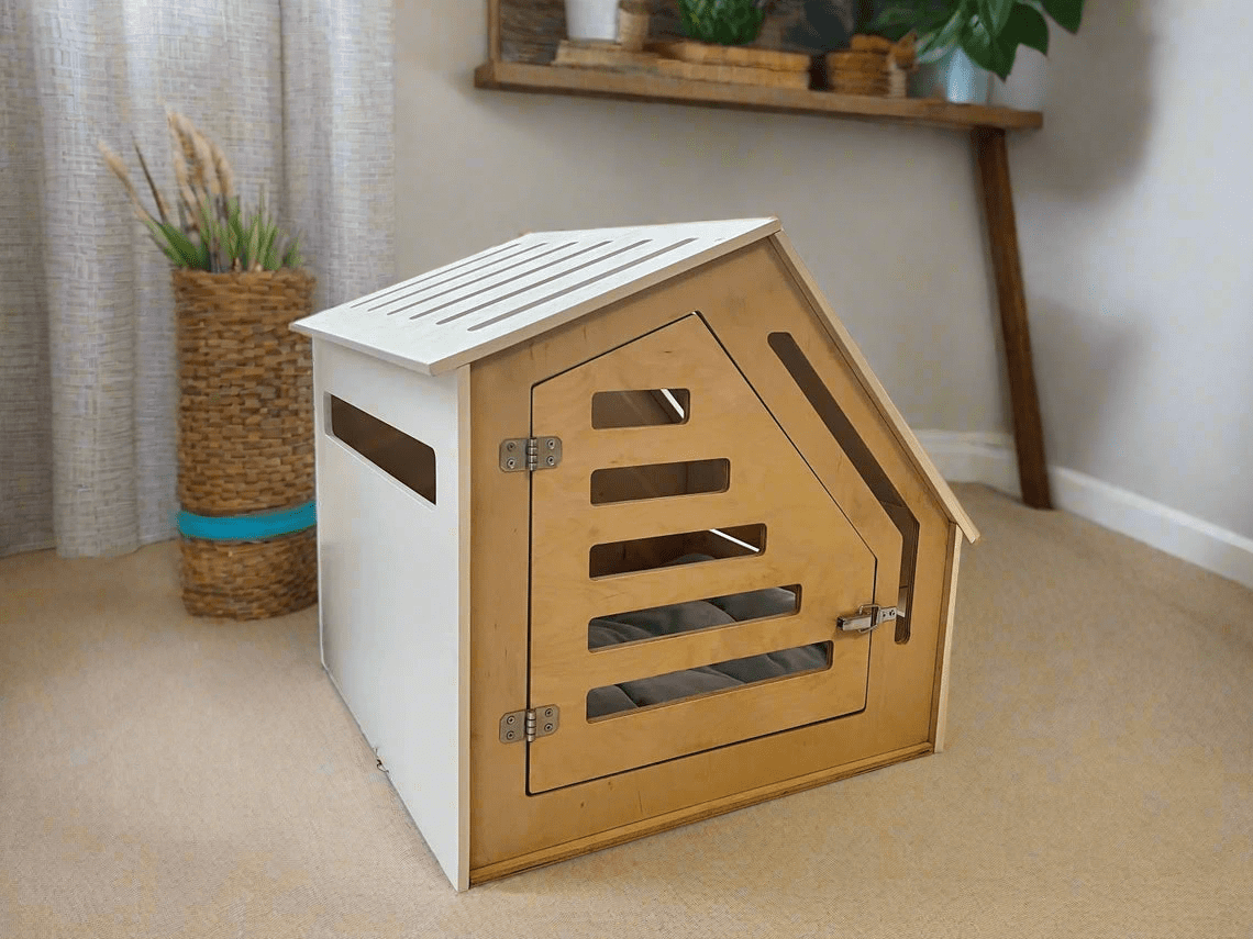 Stylish house for your dog, small and large dog crate in different colors.