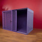 Violet Comfortable Dog Safe House - Modern Brown Cage with Sliding Door