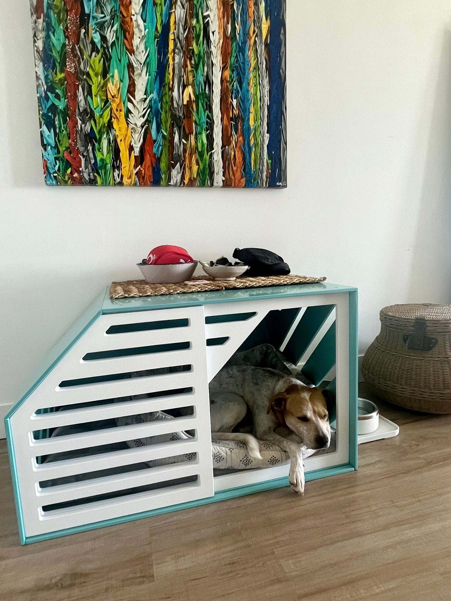 Black Modern Wooden Dog Crate - Unique Pet Furniture