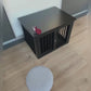 Stylish Black Pet Crate with Sliding Door - Amazingly Comfortable