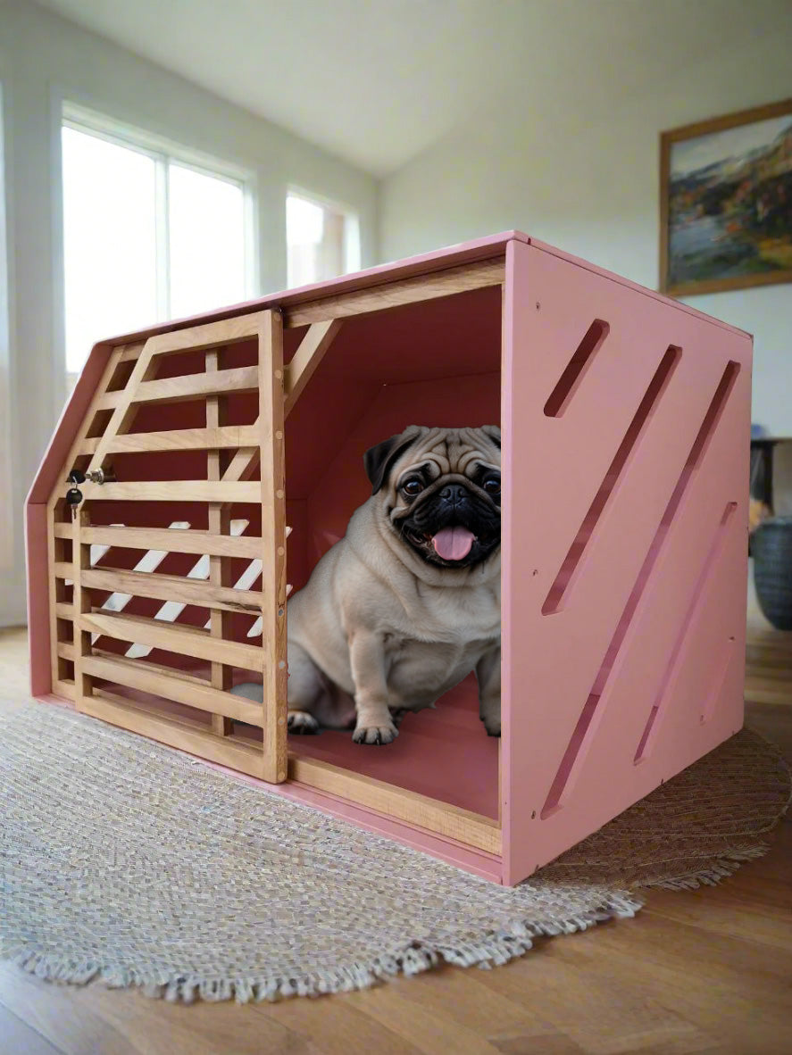 Pink dog crates for sale best sale