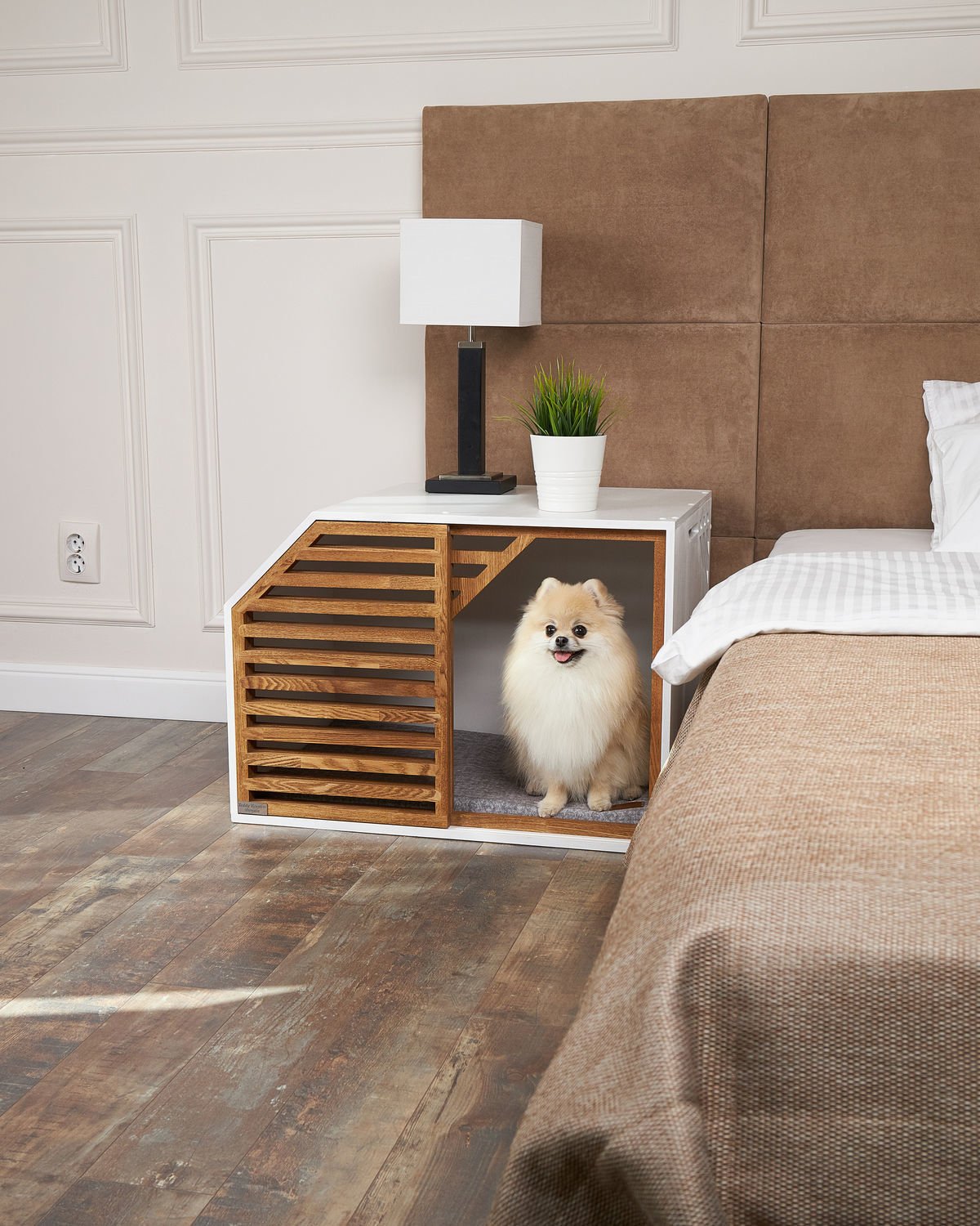 Double house for dog, home kennel for your pet made of natural wood - WoW WooD
